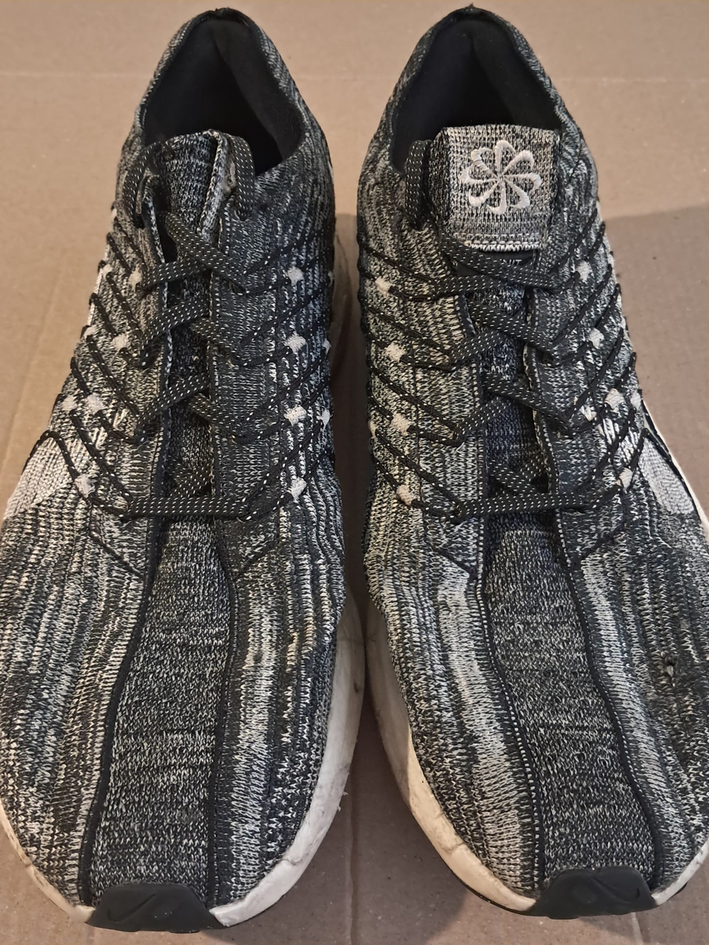 Nike Black and White Running Shoe Label Detail
